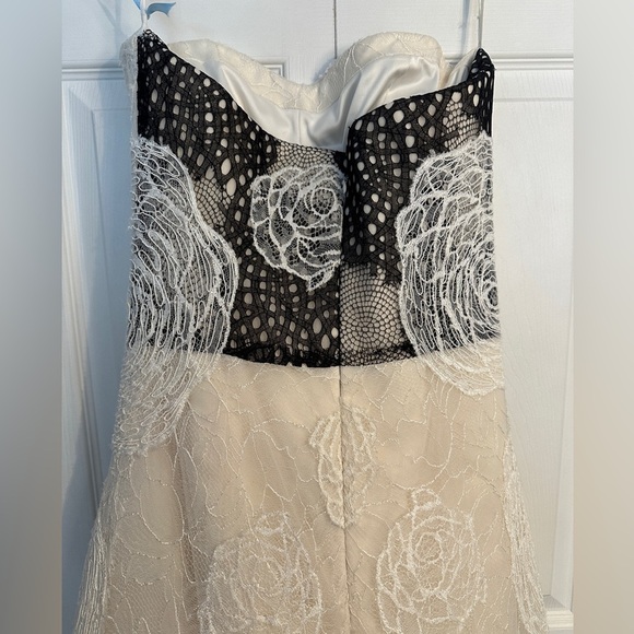 Vera Wang luxe Bridal Gown Black And White Size 10. 2014 Runway. Lace - Picture 5 of 16